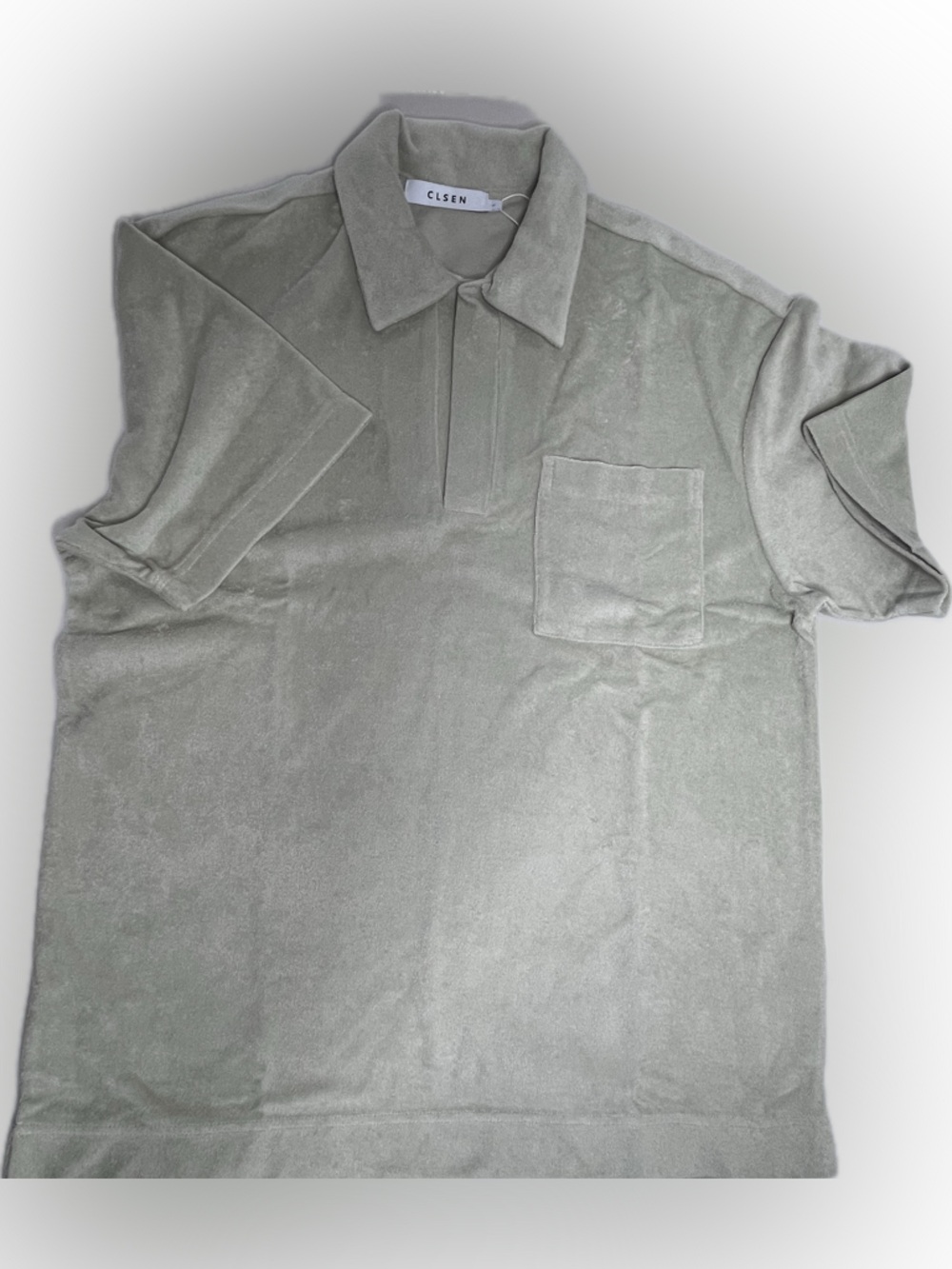 Relaxed Terry Polo in Light Sage, unisex, Size Large, NWT - Picture 5 of 11
